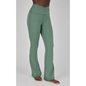 Yogalicious Green Flare Pants High Waist Stretch